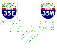 35E/35W split